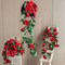 2 Pack (16FT) Artificial Rose Vine Fake Flowers Garland Hanging Silk
